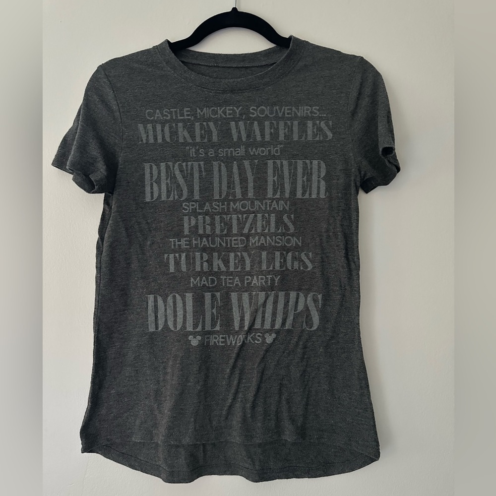 Disney parks short sleeve best day ever gray shirt size XS